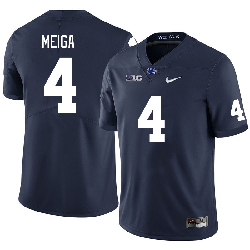 Men #4 Malick Meiga Penn State Nittany Lions College Football Jerseys Stitched Sale-Navy - Click Image to Close